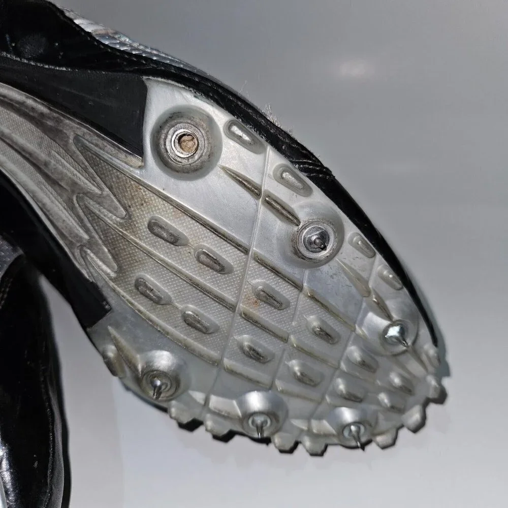 Adidas Techstar Track & Field Cleats Black Silver White Shoes 553838 US 10 READ
